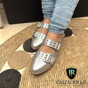 Chala alito plateado liso completo