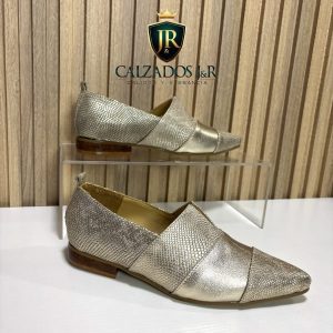 Mocasin mónica cueros dorados