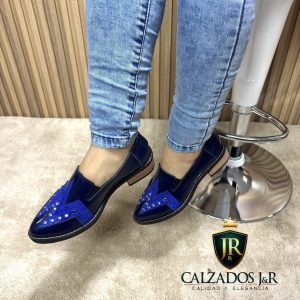 Mocasin rayo cueros azules