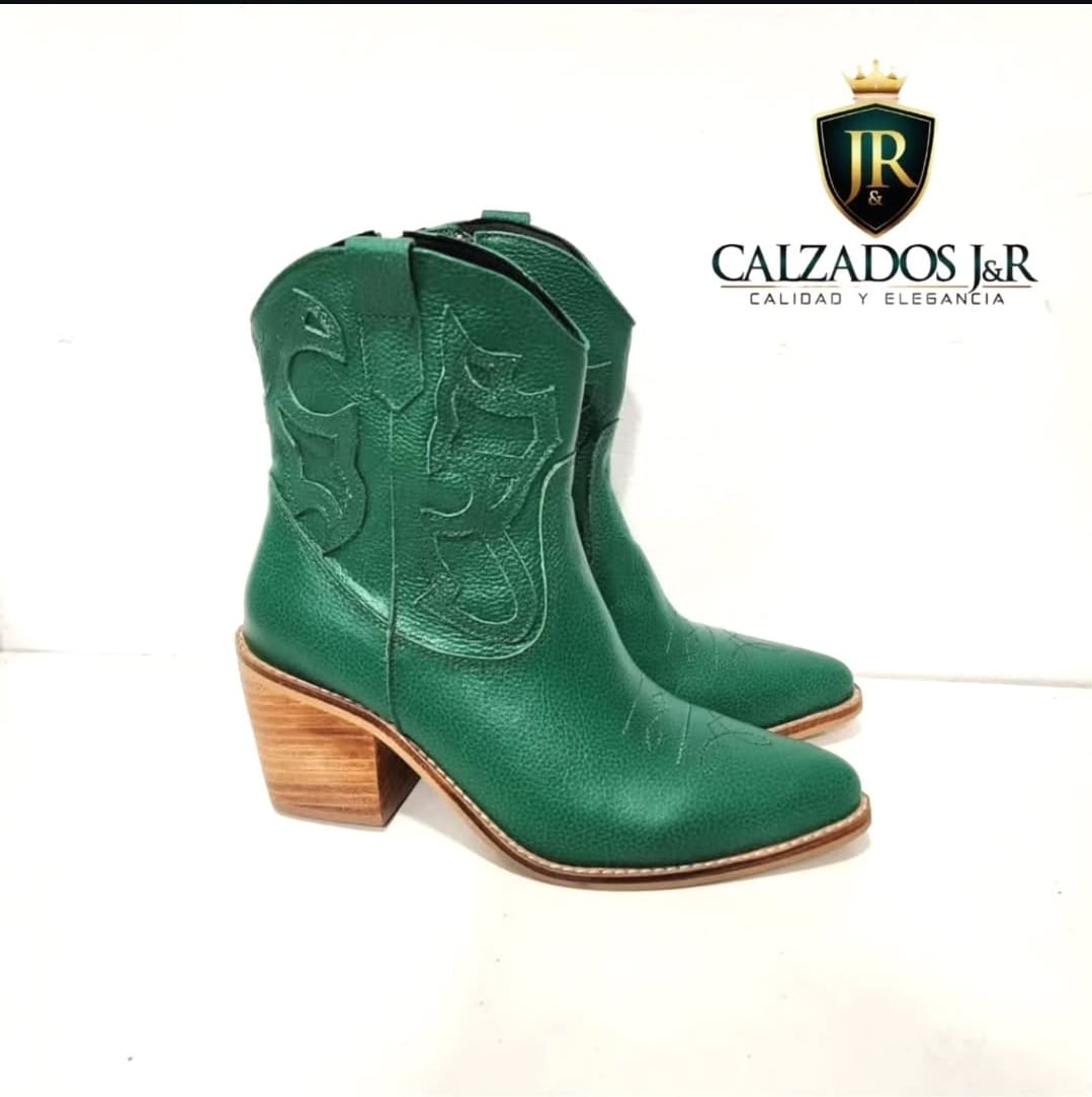 botin texano karla verde granito - Imagen 2